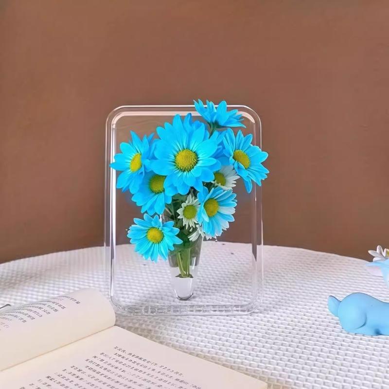 Decorative Acrylic Transparent Vase for Modern Home Tabletop Living Room Desktop Display