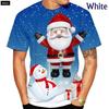 Fun Santa Claus 3D Printed T-shirt, Men's and Women's Christmas Eve Clothes, Short Sleeved Couple's Shirt