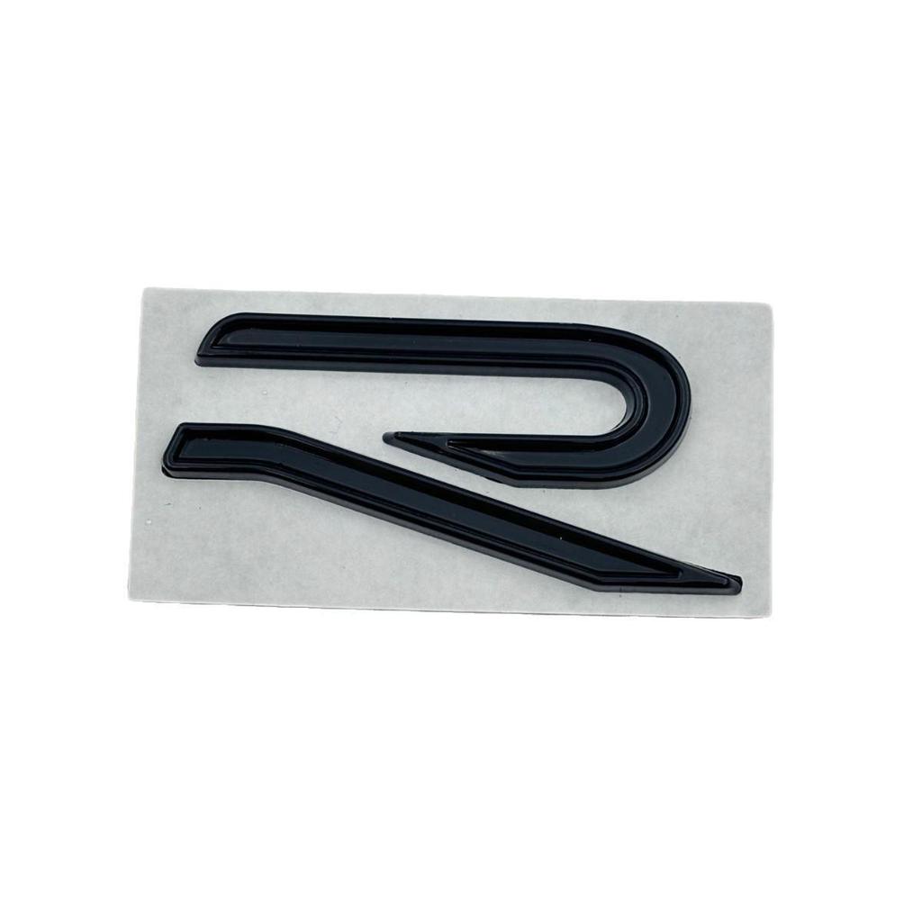 Golf 8 R-Line Rear Black Emblem - Black Warrior GTI for Car Modification