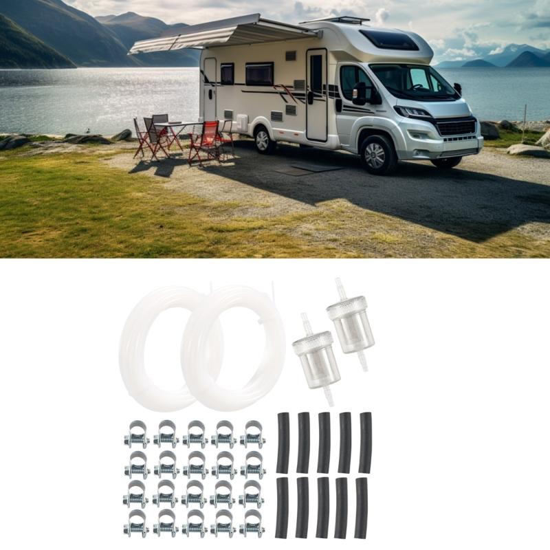 Fuels  Heater Accessories Fuel Line KitS 4M Includes Filters & Hose Clips Car Heating System Part for Long Lasting Use