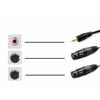 WV-9211-1.5B: Two XLR Canon Female to 3.5mm Stereo Mini Plug Unbalanced Line Cable (1.5m, Black)
