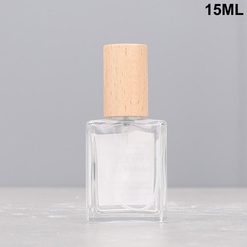 

15/30/50 мл Квадратний Скляний Флакон для Парфумів Прозорі Флакони зі Спреєм Пакувальний Флакон Багаторазовий Атомайзер Дорожній Косметичний Контейнер