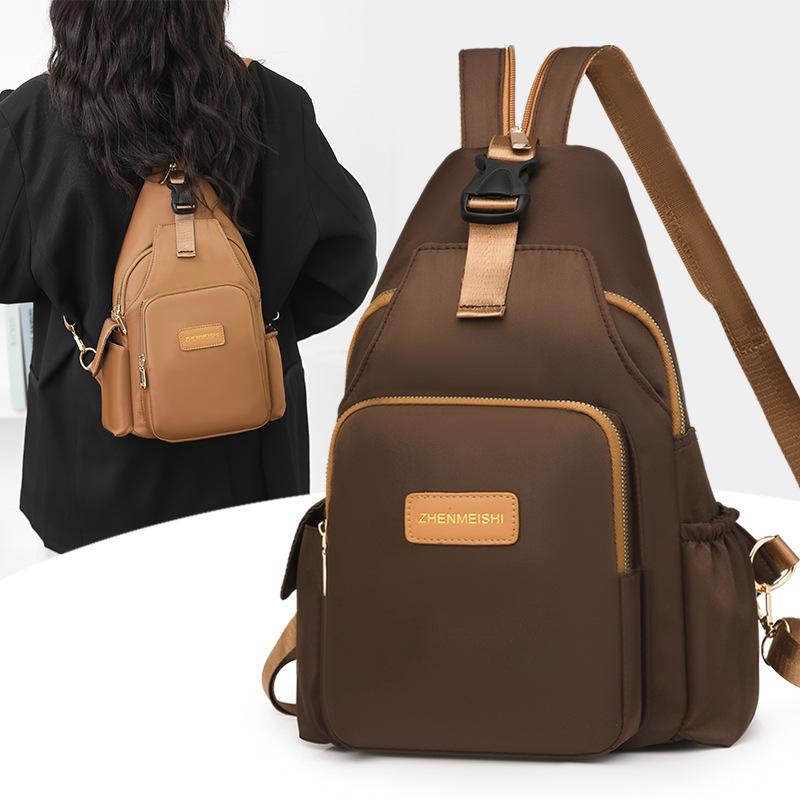 Retro Rucksack Stilvoll Schlicht Handheld Ein-Schulter Pendeltasche Outdoor Lässig Damen Rucksack