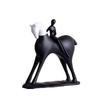 Modern Minimalist Abstract Horseman Resin Ornaments Home Living Room Bookcase Figurines Decoration Store Office Sculpture Crafts