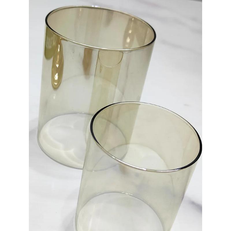 Glass Candle Stand Windshield Lampshade Wedding Candle Holder for Table Decorative Lighting
