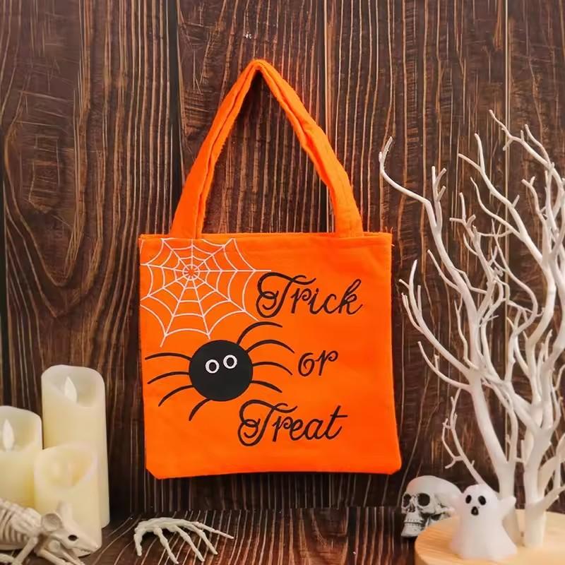 1Pcs Halloween Pumpkin Spider Handbag Ghost Festival Gift Bag Halloween Party Candy Bag Escape Room Pendants Festival Supplies