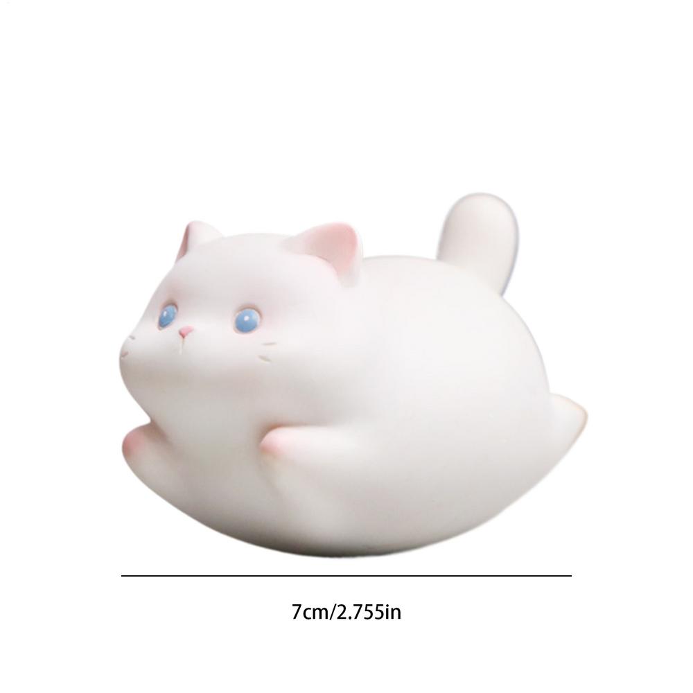 Small Cat Figurines Rocking Animal Funny Toys Cat Figurines For Desk Accessories For Home Bedroom Living Room Office School