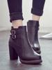 New Retro High Heel Elastic Belt Buckle Short Boots Fashionable High Heel Ankle Boots for Women