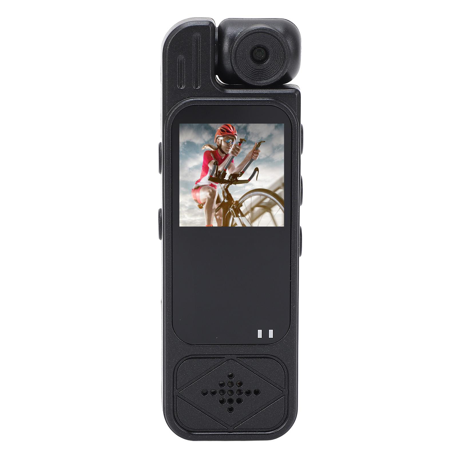 

1080P Body Worn Camera 1.3 Inch Color Screen HD Wearable Video Recorder with 180 degrees Rotating Lens Memory Card