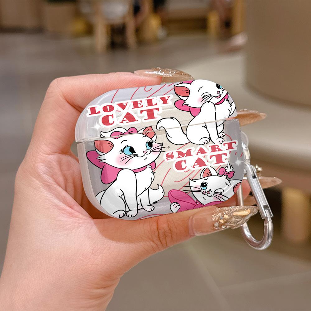 Cartoon Cute Maries Cat Hot Translucent Silicone Case for Airpods 4 3 Pro 2 1 Wireless Earphone Headphone Pro2 Protective Covers