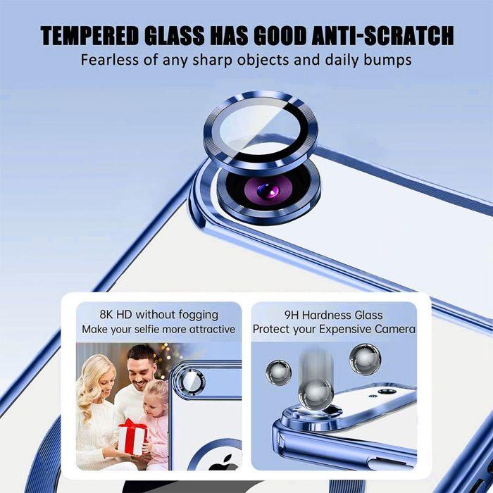 Coque de Protection - BOOLING - pour iPhone Air - Silicone avec Cercle Magnétique - Bleu Scintillant