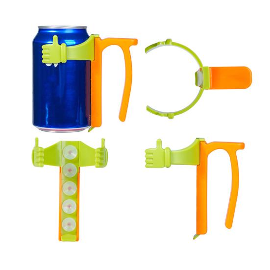 Soda Can Holders Cup Sleeves with 5 Suction Cups Reusable Beverage Can Lid Waterproof Drink Can Covers for Home Bar Outdoor Use