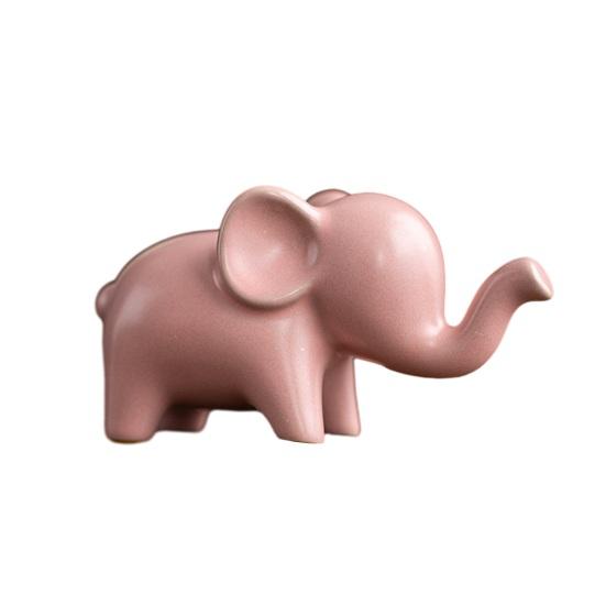 Keramik Elefant Schreibtischornament Bunte Kleine Elefantenstatue Glückselefant Figur Haus Büro Wohnzimmer Dekoration