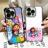 G-Gabbys Dollhouse Cartoon Plating Phone Case For Iphone 16 17 Pro Max Air 16E 14 15 Plus 12 13 Mini Anti-Fall Airabag Cover
