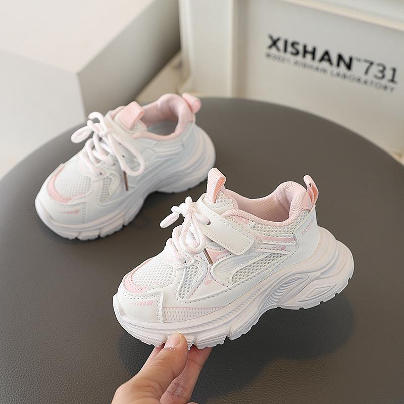 Spring 2026 Girls' Lightweight Mesh Breathable Sports Shoes - Korean Style
