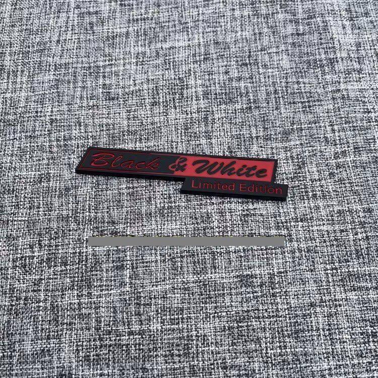 Logo Édition Limitée Noir et Blanc pour LAND ROVER Range YTYEW3 Emblème de coffre arrière Rover Autocollant latéral de voiture Décoration badge métallique 3D