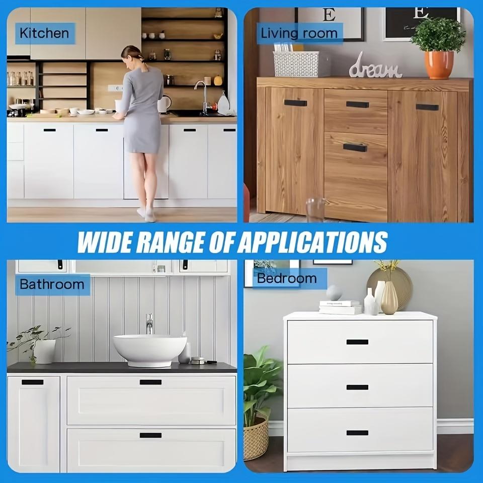 20pcs Single-Hole Black Cabinet Knobs And Handles, Suitable for Drawers And Cabinets in Kitchens And Bathrooms