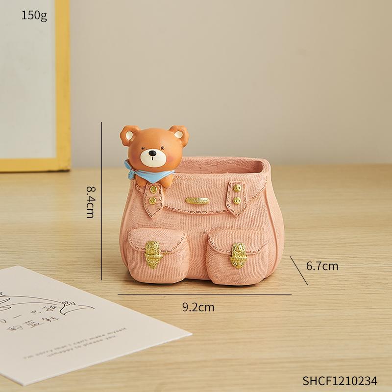 Pastoral Animal Sculpture Creative Table Decorative Figurine Pen Container Desk Storage Cute Home Decoration Birthday Gift