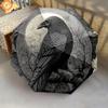 1 PC Automatic Folding Umbrella - Raven Pattern, Portable & Foldable Design with 8 Ribs, Christmas Birthday Gifts
