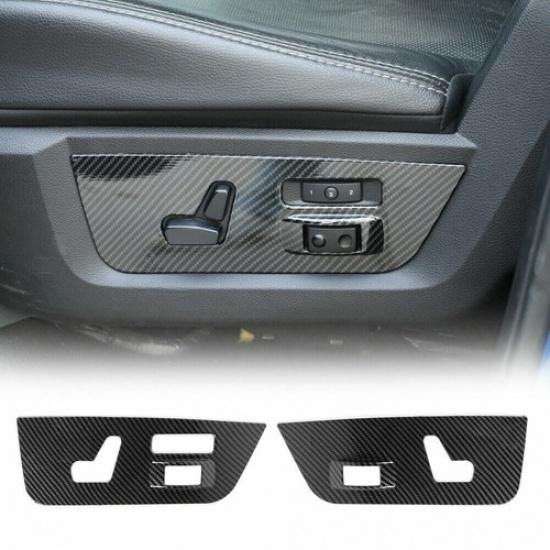 Für 2010-2017 Dodge RAM 1500 Elektrisches Sitzverstellpanel Verkleidung Abdeckung Kohlefaser