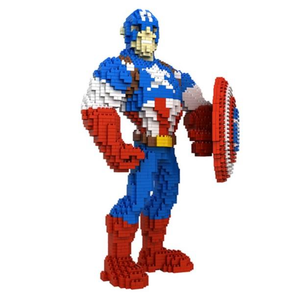

[Nanoblock-Hero] H большой первый капитан H Мстители Капитан Америка геройский блок, популярные корейские игрушки