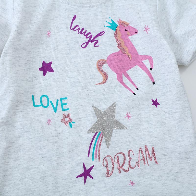 Spring And Summer New Children'S T-Shirt Unicorn New Short-Sleeved Tops Children'S T-Shirts
