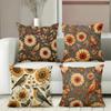 Floral and Bird Patterned Throw Pillows for Home Decor Polyester Pillowcase, Sofa Decorative Cushion Cov Headboard Pillow