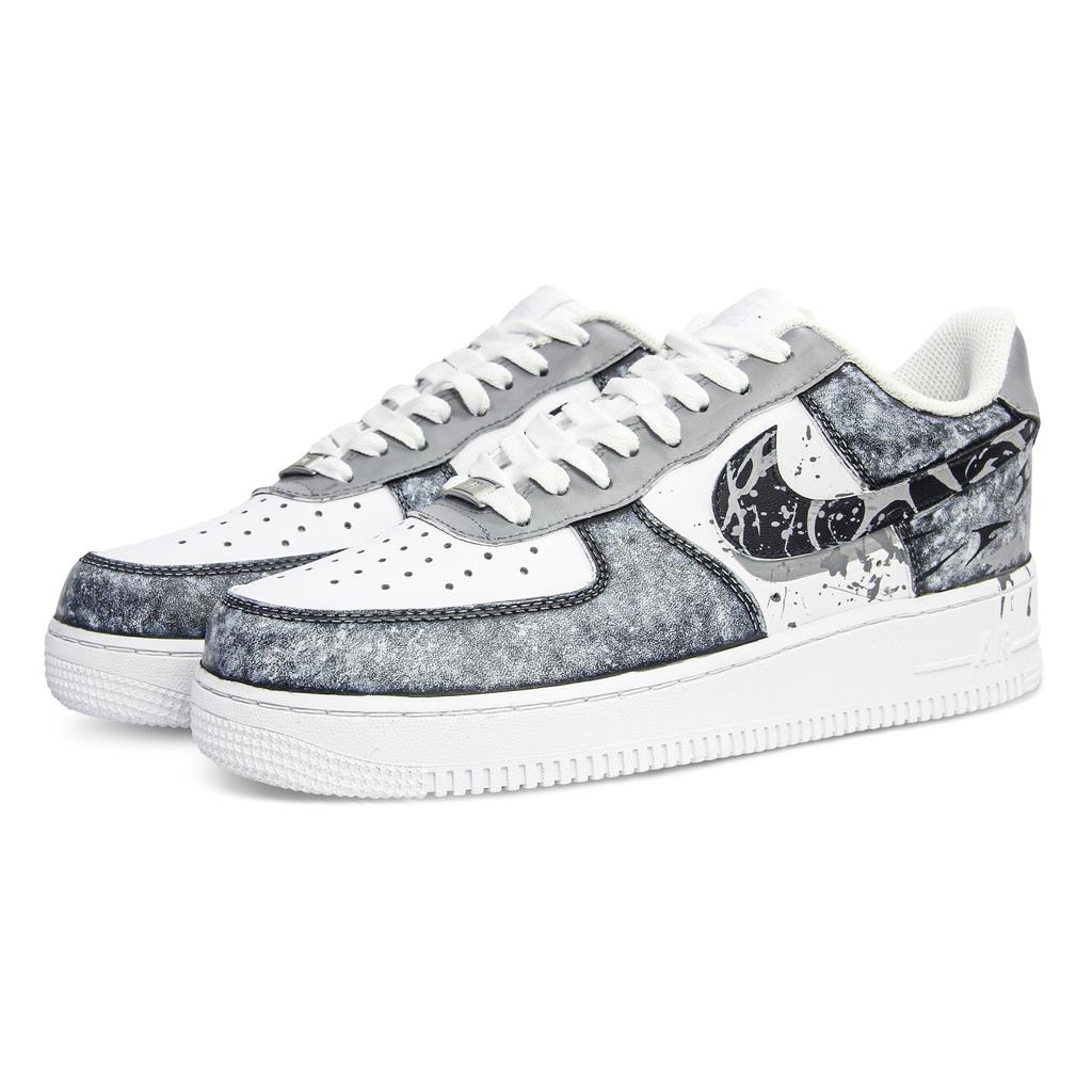 Nike Air Force 1 Abrasion Resistant Abrasion Resistant Low top Skateboard Shoes Unisex Concrete Gray CW2288-111(Team1110-S-BOX)