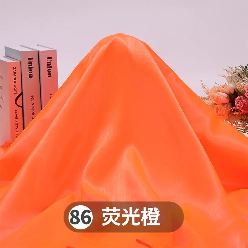 Soft Smooth Satin Fabric By The Meter for Clothes Hanfu Gift Box Lining Wedding Decoration DIY Sewing Cloth Plain White Purple