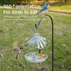 Rainproof Hanging Bird Feeder, Outdoor Transparent Umbrella-shaped Bird Feeder, Transparent Open Wild Bird Feeding Platforms