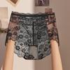 Pure Desire Style Lightweight Sexy High Waisted Lace Underwear Cinching Lifting Hips Fashionable Plus Size Hollow Breathable Women Underwear