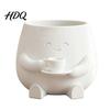 PLA Flowerpot 3D Printed Face Planter Pot Decorative for Indoor Outdoor Cactus