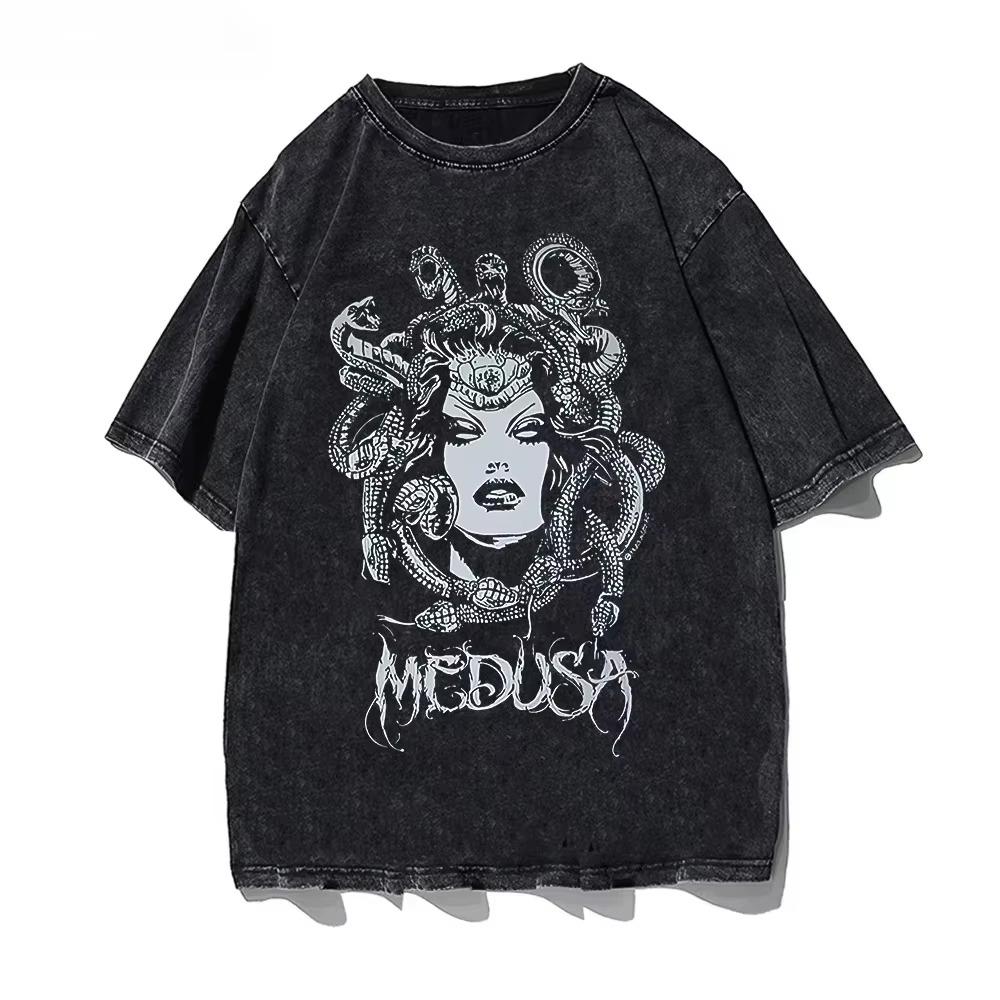 Übergroßes Lockeres Gewaschenes Baumwoll-T-Shirt Männer und Frauen Können Kurzärmelig Rundhals Mode Brandneuer Sommer-T-Shirt-Neuzugang