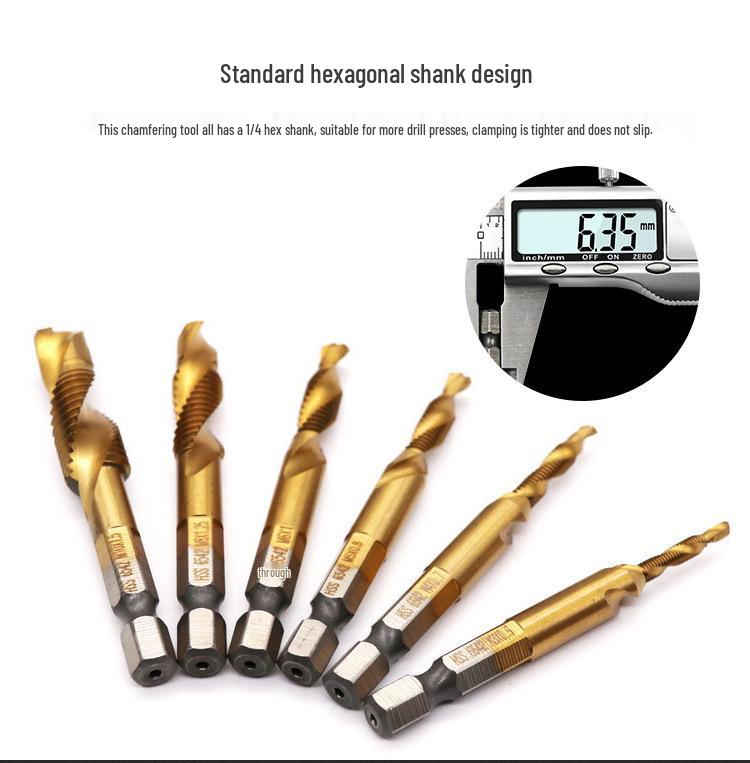 4341-6542 Series Taper Tap: High-Speed Steel Spiral Tap for Hole Opening, Chamfering, and Tapping.