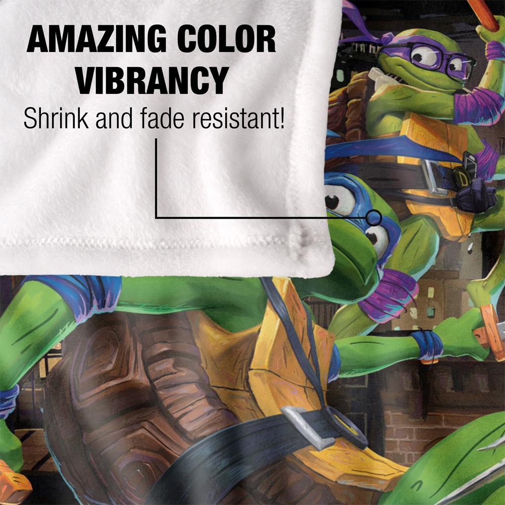 Teenage Mutant Ninja Turtles: Mutant Mayhem Nightly Rooftop Escapade Silky Supersoft Blanket