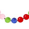 Women Necklace Simple Style 19 Bubblegum Beads Extension Chain Gift Unisex Colorful Beaded Couple Clavicle Necklace for Dating