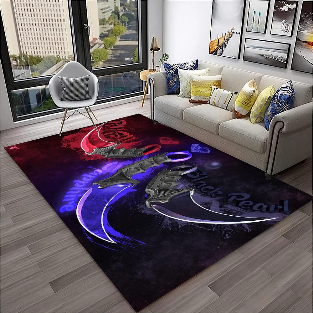 Gun Knife USP,AK,M4,AWP,Rifle Pistol Cartridge Carpet Rug for Home Living Room Bedroom Sofa Doormat Decor,kid Non-slip Floor Mat