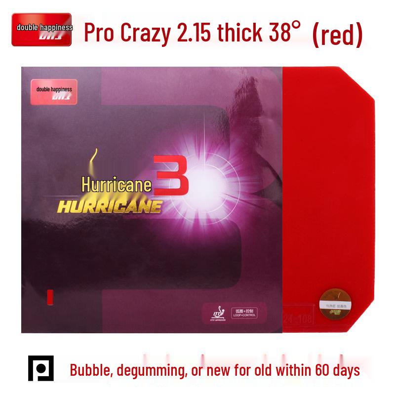 DHS Hurricane 3 Table Tennis Racket Rubber - Sticky Inverted Pro Sheet