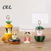 Office Memo Holder Holder, Resin Cartoon Animal Paper Photo Clip Stand, Business Card Organizer Notes Messages for Desk Table Number