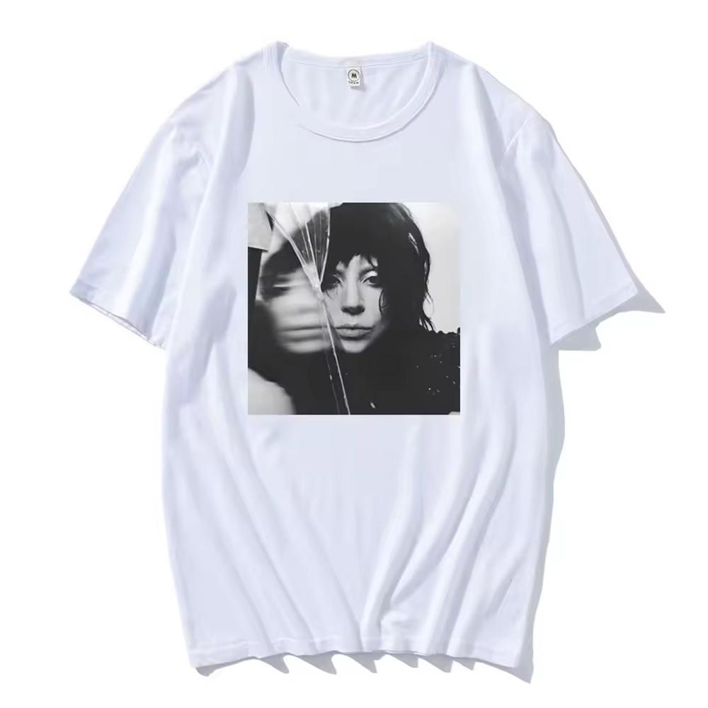 

Lady Gaga Mayhem Album Unisex Clothing Tee Shirt Homme New in Top Tees short sleeve Round Neck Printing Pullover Tshirts 50521 4XL