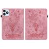 For Itel Vistatab 30 Case Card Holder Anti-Scratch Leather Cover Rose Flower Imprint