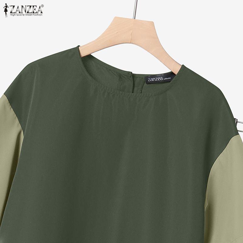 ZANZEA Women Half Sleeve Blouse and Loose Wide Leg Pants Casual Two Piece Suit Sets