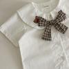 Children's 2026 Summer Plaid Pleated Skirt Set - Girls Two-Piece Outfit