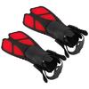 1 Pair Adjustable Swim Fins Soft TPR Open Heel Long Diving Flippers for Snorkeling