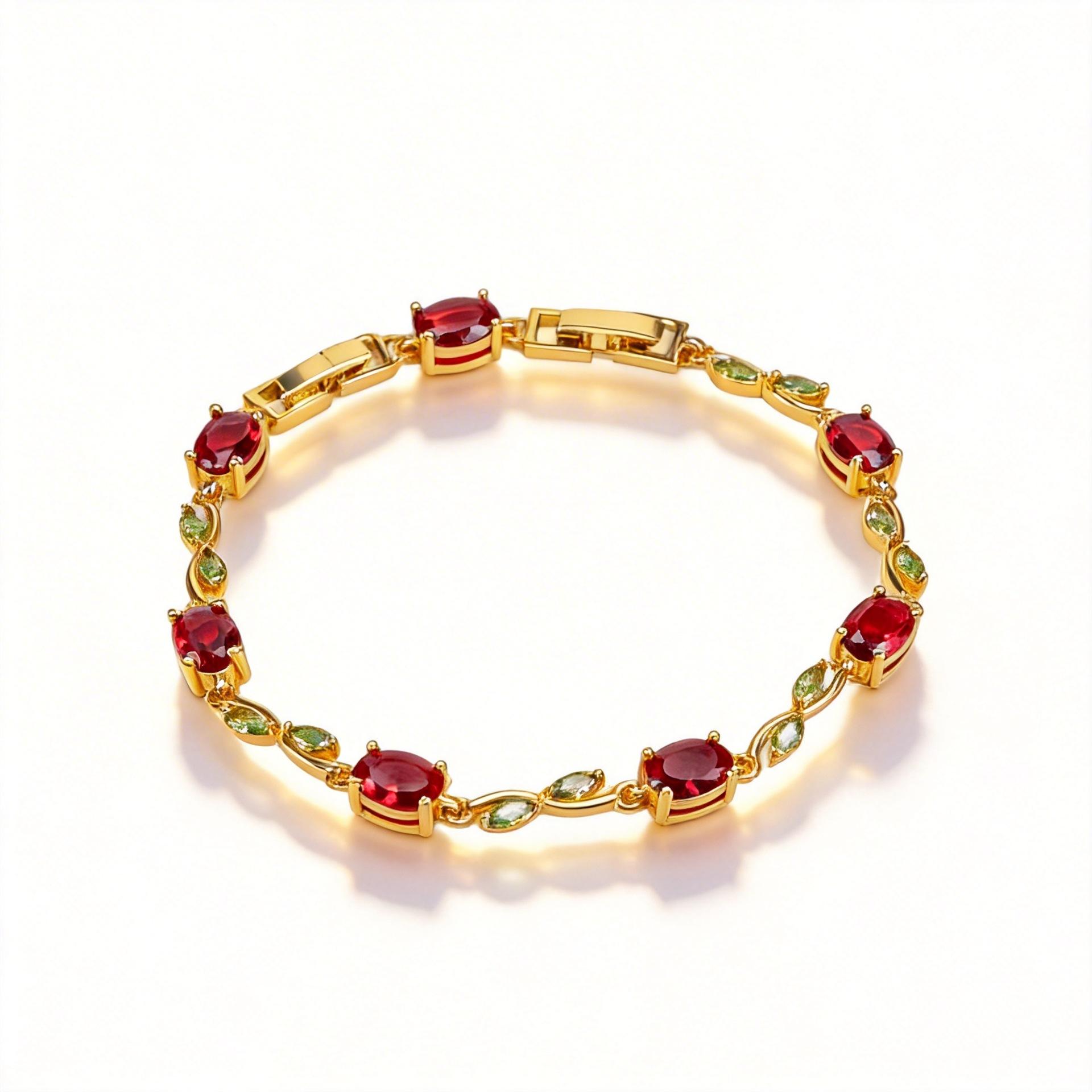 

2026 Zircon Crystal Bracelet, Women s Literary and Fresh Couple Geometric Silver Jewelry. 20CM