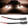 Pair DT Male Socket Harness Retrofit Connectors Wiring Universal for Headlight Fog Lamp 12V‑24V