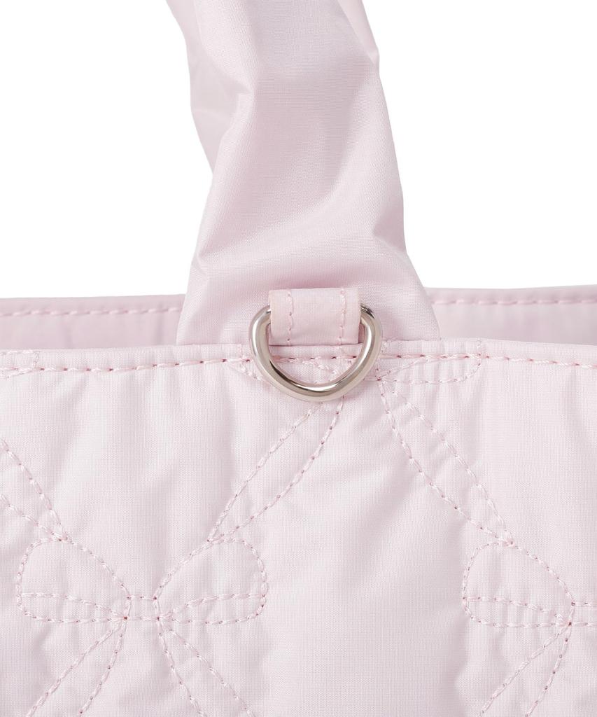 Maison de FLEUR Gathered Handle Ribbon Quilted F Tote 08001147100 Tote, Pink, Bag,