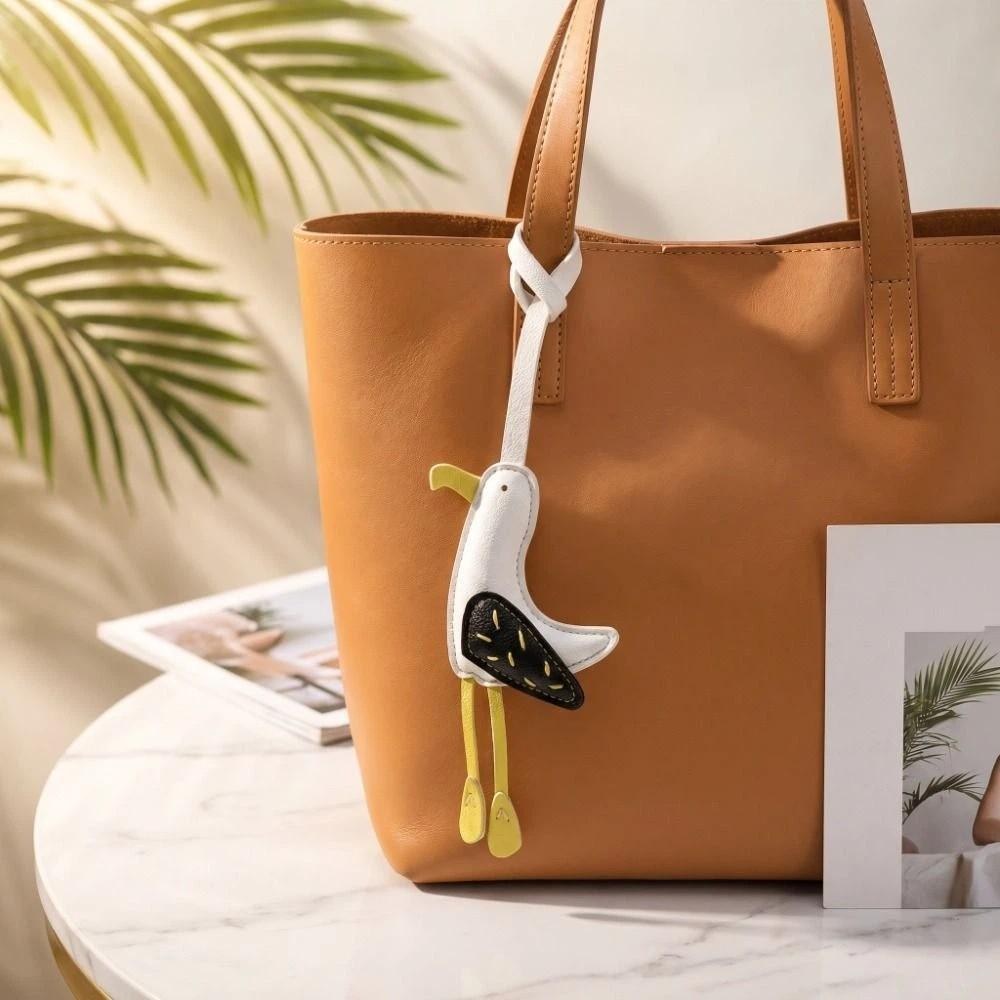 PU Leather Seagull Pendant Cute Bag Hanging Funny Bag Ornament Gift