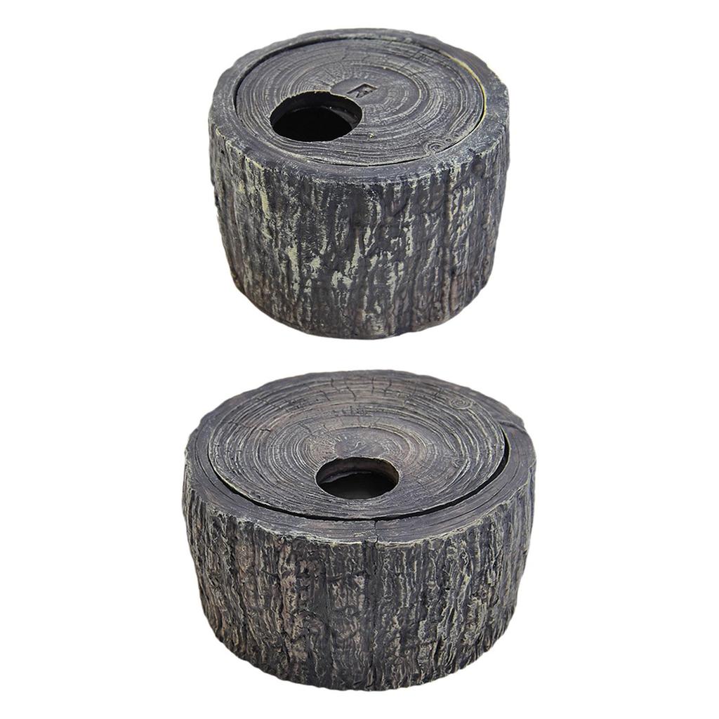 Stabile Reptilienhöhle Harz-Höhle Lebensechter Baumstamm Versteck Versteck Lebensraum Zubehör Langlebig Dekorativ für Gecko-Terrarium