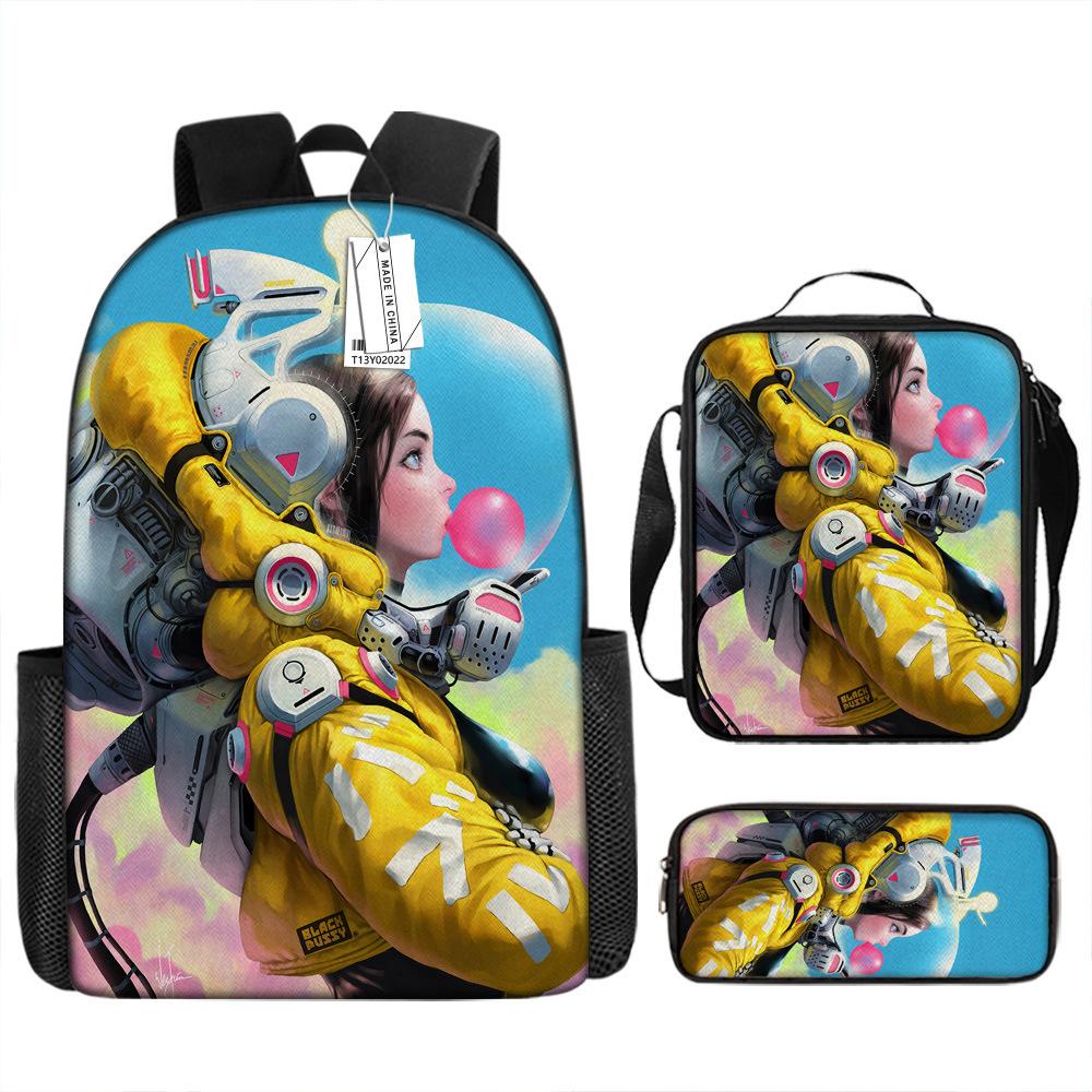 New astronaut schoolbag, boys, primary school students, grades 3 to 6, handsome and lightweight, junior high school students, backpack, large capacity